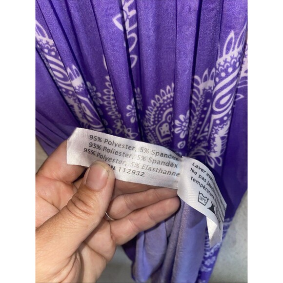 5TH & LOVE empire maxy vneck dress purple boho hippie m stretchy - Picture 6 of 6